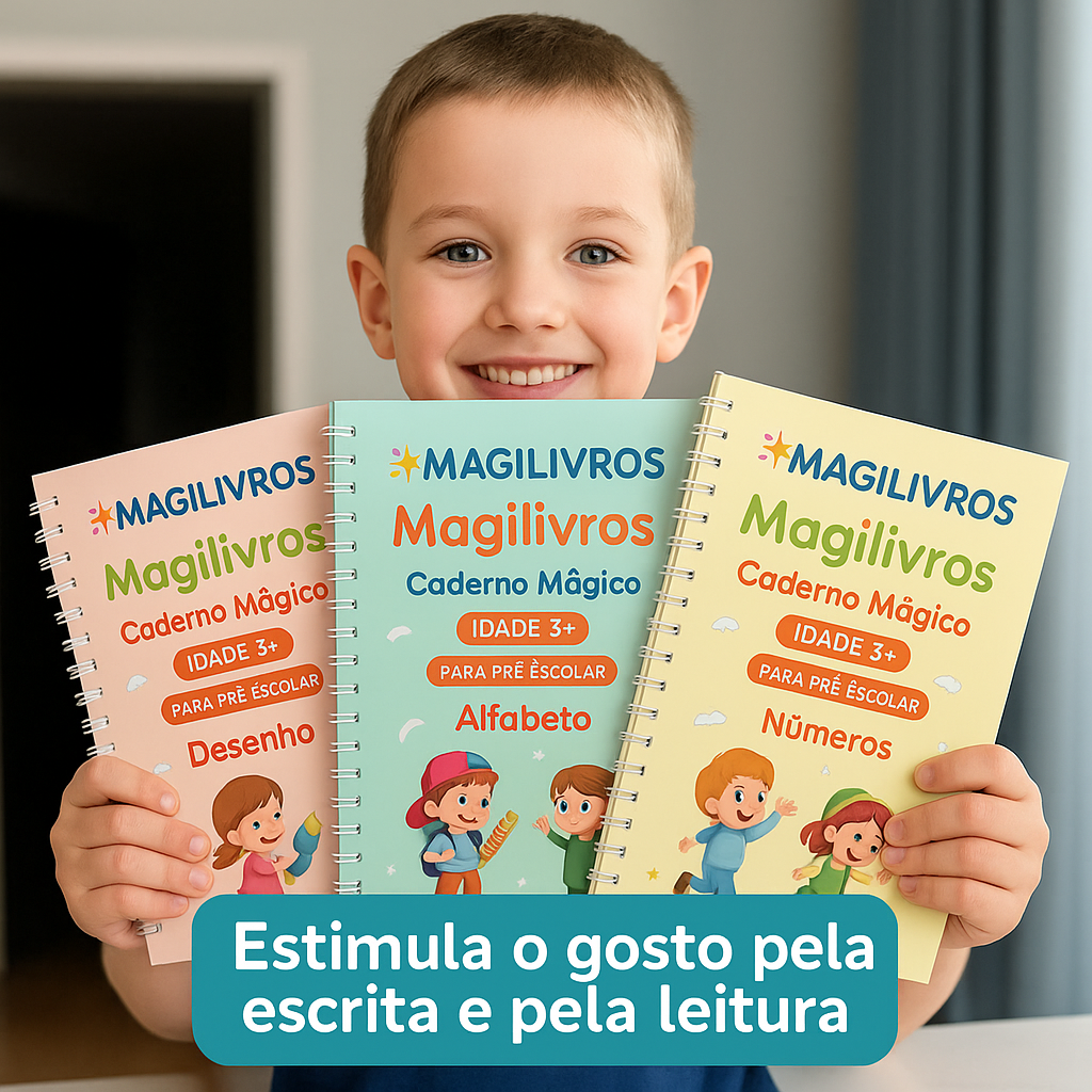 Cuaderno mágico de escritura para Niños 4und PORTUGUES