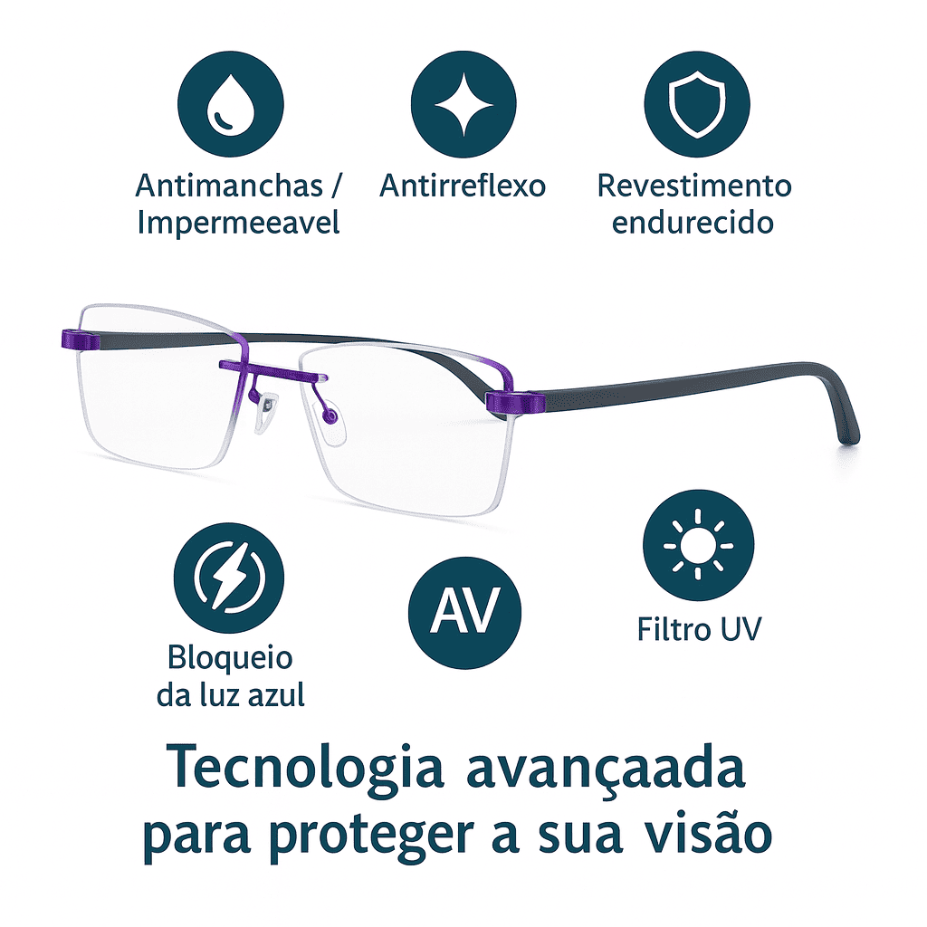 Óculos multifocais VISIONPRO™ + Estojo de couro GRÁTIS