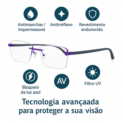 Óculos multifocais VISIONPRO™ + Estojo de couro GRÁTIS